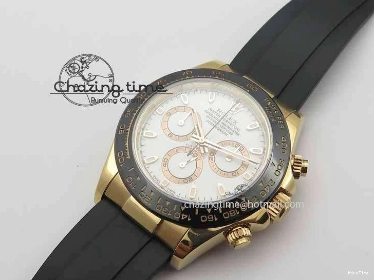 MiroTime 0407 Sustainable Daytona 116515 JF 1:1 Best Edition White Dial On Black Rubber Strap A 3654